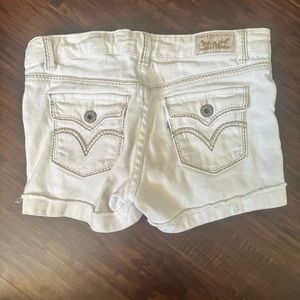 white jean shorts